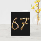 Leuke Zes Zeven 6 7 Meme Ontwerp Koppels Halloween Kaart (Gele Bloem)