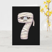 Leuke Zes Zeven 6 7 Meme Ontwerp Koppels Halloween Kaart (Gele Bloem)