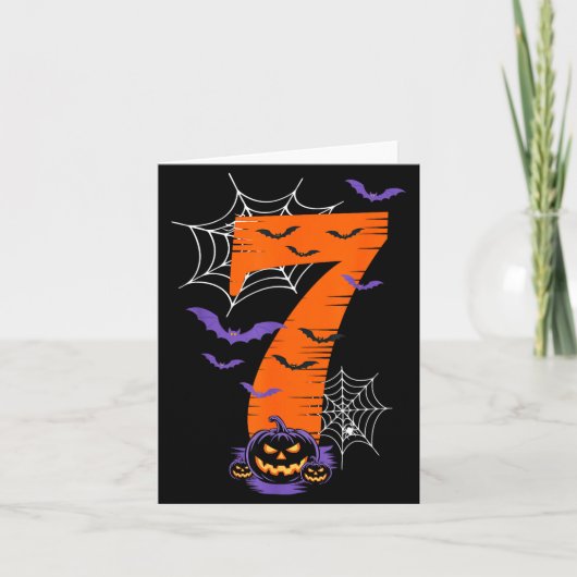 Leuke Zes Zeven 6 7 Meme Ontwerp Koppels Halloween Kaart (Voorkant)