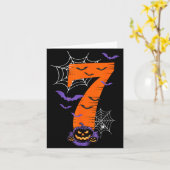 Leuke Zes Zeven 6 7 Meme Ontwerp Koppels Halloween Kaart (Gele Bloem)