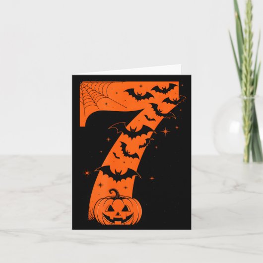 Leuke Zes Zeven 6 7 Meme Ontwerp Koppels Halloween Kaart (Voorkant)