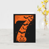 Leuke Zes Zeven 6 7 Meme Ontwerp Koppels Halloween Kaart (Gele Bloem)