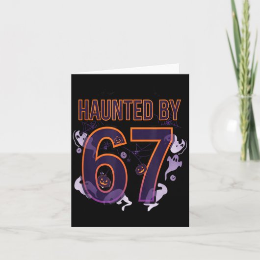 Leuke Zes Zeven 6 7 Meme Ontwerp Koppels Halloween Kaart (Voorkant)