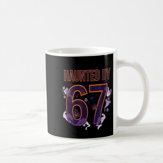 Leuke Zes Zeven 6 7 Meme Ontwerp Koppels Halloween Koffiemok (Rechts)