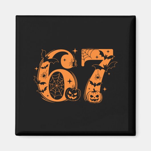 Leuke Zes Zeven 6 7 Meme Ontwerp Koppels Halloween Magneet (Voorkant)