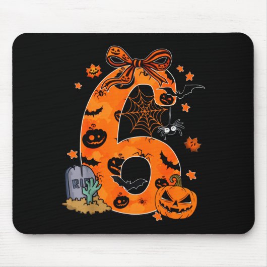 Leuke Zes Zeven 6 7 Meme Ontwerp Koppels Halloween Muismat (Voorkant)