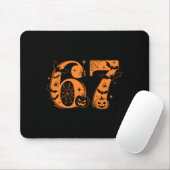 Leuke Zes Zeven 6 7 Meme Ontwerp Koppels Halloween Muismat (Met muis)