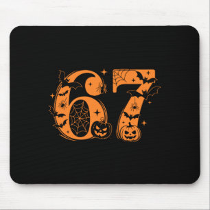 Leuke Zes Zeven 6 7 Meme Ontwerp Koppels Halloween Muismat