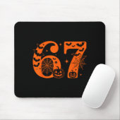 Leuke Zes Zeven 6 7 Meme Ontwerp Koppels Halloween Muismat (Met muis)