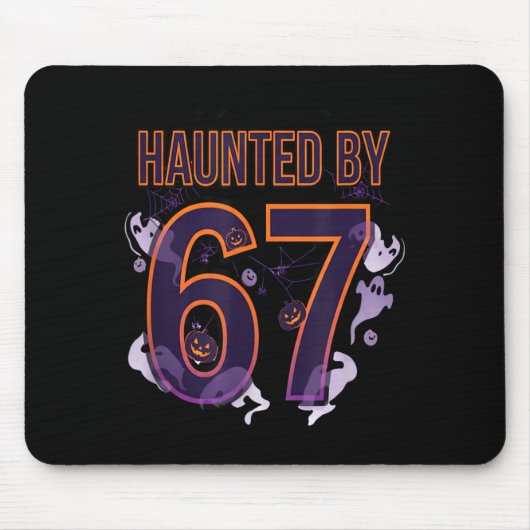 Leuke Zes Zeven 6 7 Meme Ontwerp Koppels Halloween Muismat (Voorkant)