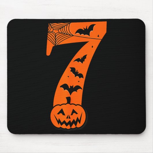 Leuke Zes Zeven 6 7 Meme Ontwerp Koppels Halloween Muismat (Voorkant)