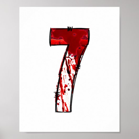 Leuke Zes Zeven 6 7 Meme Ontwerp Koppels Halloween Poster (Voorkant)