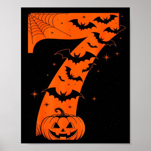 Leuke Zes Zeven 6 7 Meme Ontwerp Koppels Halloween Poster (Voorkant)