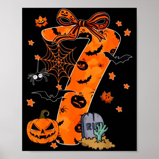 Leuke Zes Zeven 6 7 Meme Ontwerp Koppels Halloween Poster (Voorkant)