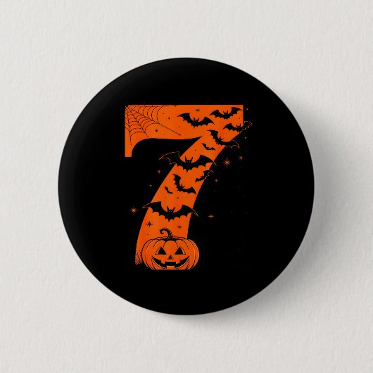 Leuke Zes Zeven 6 7 Meme Ontwerp Koppels Halloween Ronde Button 5,7 Cm (Voorkant)