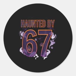 Leuke Zes Zeven 6 7 Meme Ontwerp Koppels Halloween Ronde Sticker