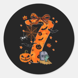 Leuke Zes Zeven 6 7 Meme Ontwerp Koppels Halloween Ronde Sticker