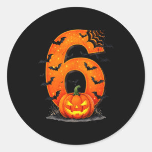 Leuke Zes Zeven 6 7 Meme Ontwerp Koppels Halloween Ronde Sticker