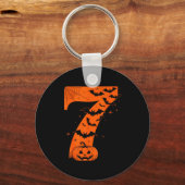 Leuke Zes Zeven 6 7 Meme Ontwerp Koppels Halloween Sleutelhanger (Voorkant)