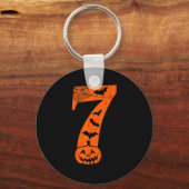 Leuke Zes Zeven 6 7 Meme Ontwerp Koppels Halloween Sleutelhanger (Voorkant)