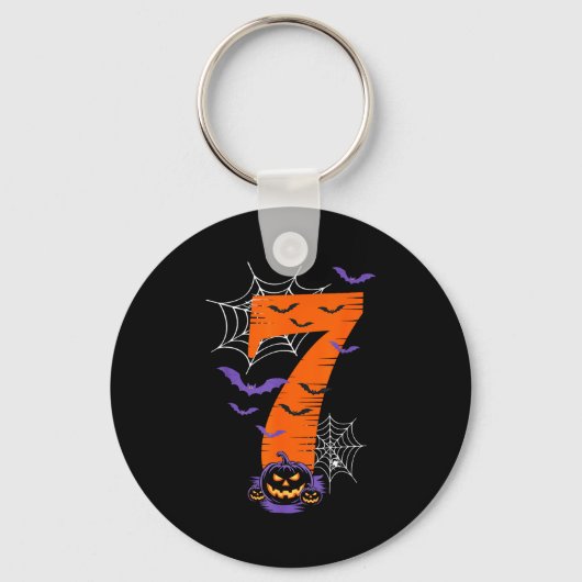 Leuke Zes Zeven 6 7 Meme Ontwerp Koppels Halloween Sleutelhanger (Voorkant)