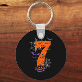 Leuke Zes Zeven 6 7 Meme Ontwerp Koppels Halloween Sleutelhanger (Voorkant)