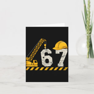 Leuke zes zeven 6 7 Meme-ontwerp voor mannen jonge Kaart