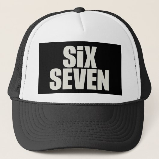 Leuke zes zeven 6 7 Meme zeggen Trucker Pet (Voorkant)