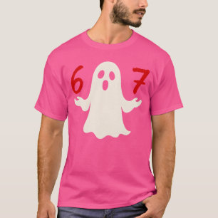 Leuke Zes Zeven Meme 6 7 Halloween Geest Kostuum T-shirt