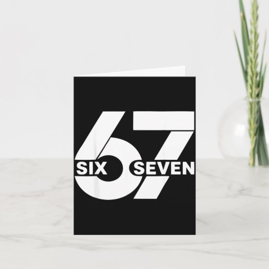 Leuke Zes Zeven Meme Design 6 7 Meme Kaart (Voorkant)