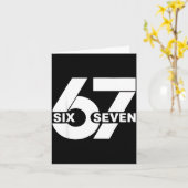 Leuke Zes Zeven Meme Design 6 7 Meme Kaart (Gele Bloem)