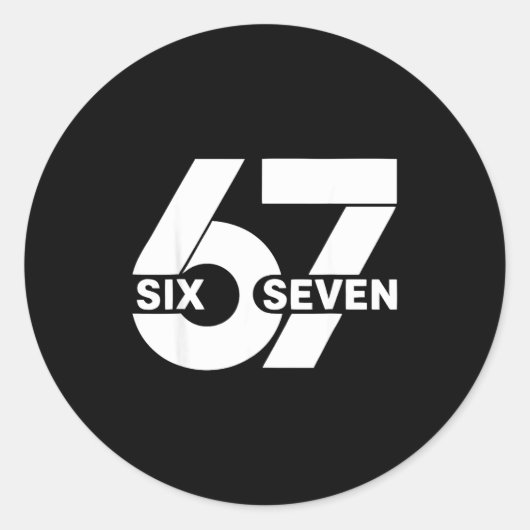 Leuke Zes Zeven Meme Ontwerp 6 7 Meme Ronde Sticker (Voorkant)