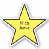 Leuke zet ster sticker – Grappige minimale sticker (Voorkant)