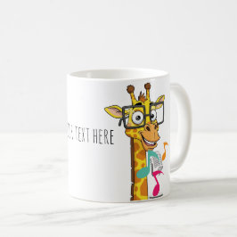 Leuke zingende giraffe koffiemok