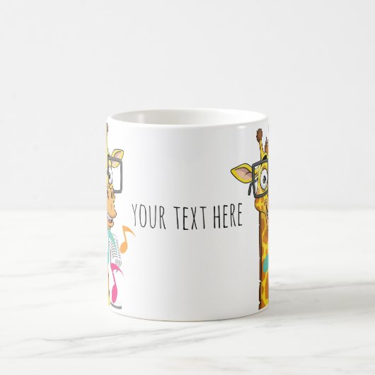 Leuke zingende giraffe koffiemok (Center)