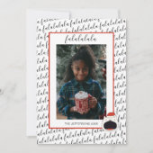 Leuke Zingende Kat Fa La La La Kerstmis Foto Feestdagenkaart (Voorkant)