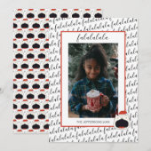 Leuke Zingende Kat Fa La La La Kerstmis Foto Feestdagenkaart (Voorkant / Achterkant)