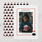 Leuke Zingende Kat Fa La La La Kerstmis Foto Feestdagenkaart (Voorkant / Achterkant)