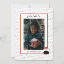 Leuke Zingende Kat Fa La La La Kerstmis Foto