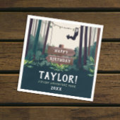 Leuke Zipline Bos Verjaardag Buiten Groenery is tr Servet