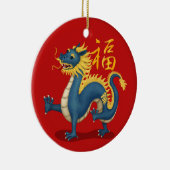 Leuke Zodiac Dragon "Fortune" Chinees Nieuwjaar Keramisch Ornament (Rechts)