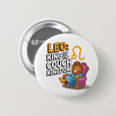Leuke Zodiac Leeuw ontwerp Ronde Button 5,7 Cm (Voorkant /achterkant)