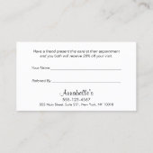 Leuke zoenende lippen Klantverwijzing Aanbevelingskaartje (Achterkant)