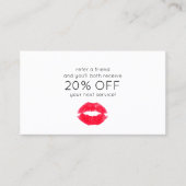 Leuke zoenende lippen Klantverwijzing Aanbevelingskaartje (Voorkant)