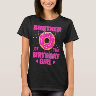 Leuke zoete donut familie broer van de verjaardag  t-shirt