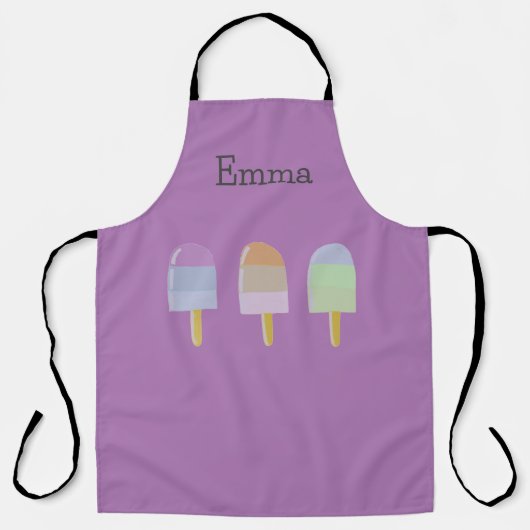 Leuke Zoete Schort Popsicle Ontwerp (Voorkant)