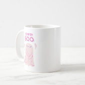 Leuke zoetheid Schattige Pink Ghost Affectie Koffiemok (Voorkant links)