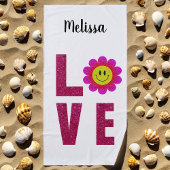 Leuke Zomer Bloemen Boho Love Zonnebloem Roze Strandlaken