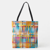 Leuke Zomer Gepersonaliseerd Kleurrijk Blauw Roze  Tote Bag (Voorkant)