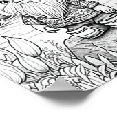 Leuke zomer gnoom volwassen kleuren poster (Hoek)